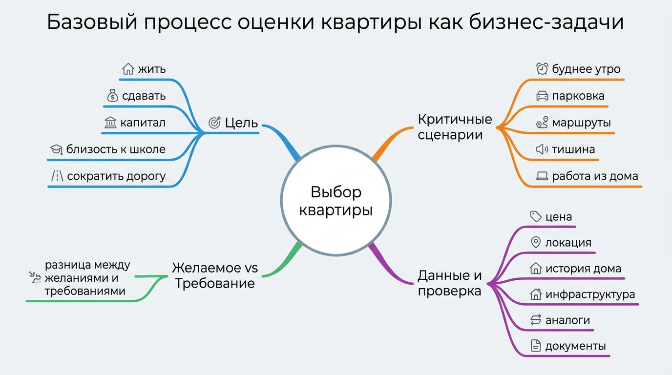 Базовый процесс оценки квартиры как бизнес-задачи